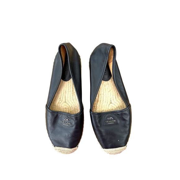 Coach Neutral‎ Espadrille Flats – Size 8.5 Canvas - Picture 1 of 8